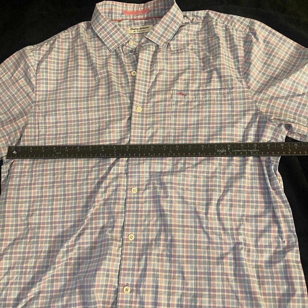 Tommy Bahama IslandZone Siesta Key Check Stretch Shirt XL - Picture 4 of 7